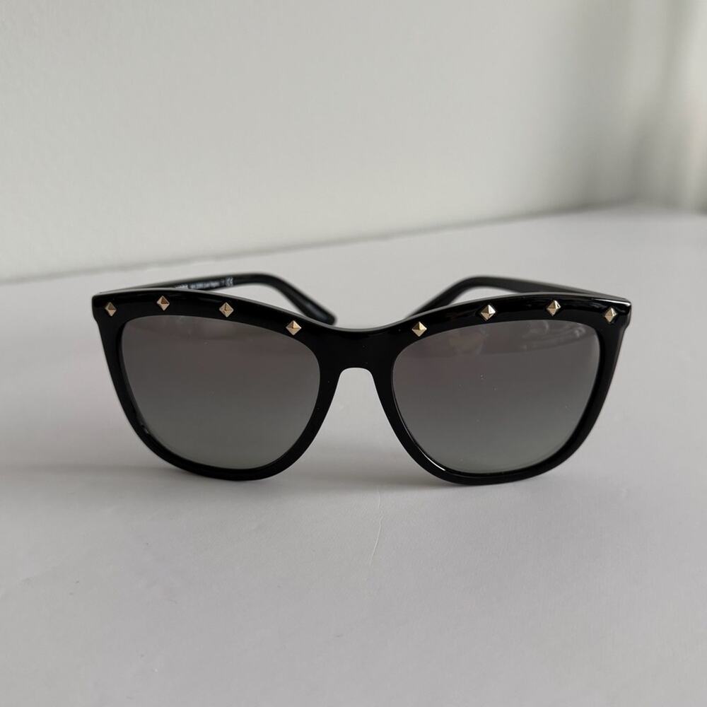 Michael Kors Las Vegas Oversized Studded Sunglasses Black Gold - Picture 2 of 8